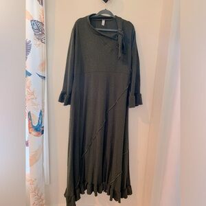 Olive green long dress 3x